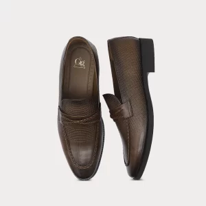 BM6777-BROWN-Men Formal Slip On