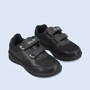 KB0151-BLACK-School Shoes For Boys