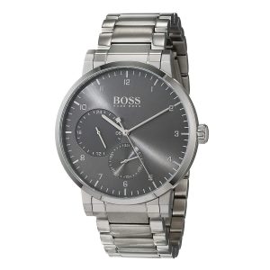 Hugo Boss Men’s Analog Stainless Steel Grey Dial 42mm Watch 1513596